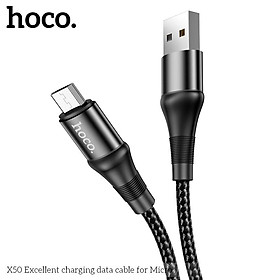 Cáp Sạc Cho Samsung, Xiaomi, Oppo, Android,... Hoco X50 Micro-USB, Cáp Dây Dù Siêu Bền - Hàng Chính Hãng