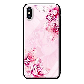 Ốp lưng kính cường lực cho iPhone XS Hoa Lan 1 - Hàng chính hãng