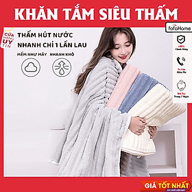 Mua Khăn Tắm Sóng Nước Siêu Thấm Hút  Khăn Mặt Sợi Cuộn To  Kích Thước 70x140cm  Chất Liệu Cao Cấp Dày Dặn Không Rụng Lông Giao Màu Ngẫu Nhiên