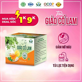 Trà Giảo Cổ Lam hộp 30 Túi Lọc x 3Gram giúp giảm béo, giảm căng thẳng và đau dạ dày của Siêu Thị Thiên Nhiên