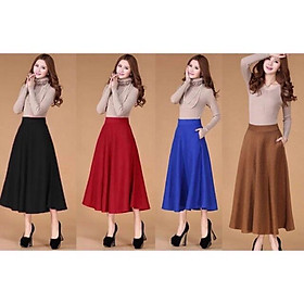9 cách phối đồ với chân váy xòe dài mùa đông đẹp xinh xắn