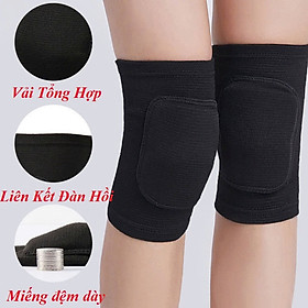 Bảo vệ đầu gối, Bộ 2 bó gối thể thao (Mẫu 03) chính hãng, có đệm gối - Đai cuốn bảo vệ đầu gối tập yoga, gym thể thao( Có 8 Màu)[Giá 1 Đôi