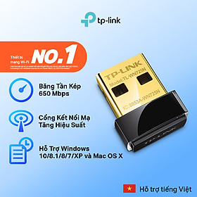 Hình ảnh Bộ Chuyển Đổi USB Wifi TP-Link Archer T2U Nano Băng Tần Kép AC600 - Hàng Chính Hãng