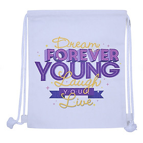 Nơi bán Túi Dây Rút Canvas Cá Chép - Forever Young (35 x 40 cm) - Giá Từ -1đ