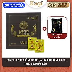 [Combo] Chiết xuất đông trùng hạ thảo 60 gói Hàn Quốc Daedong bồi bổ phế thận, tăng cường sinh lý + Tặng 1 kẹo Hắc Sâm Daedong Hàn Quốc 180g