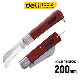 Mua Dao Tuốt Dây Điện Deli Cán Gỗ - Chất Liệu Thép Không Gỉ Siêu Bền - Sử Dụng Đa Năng - DL0060