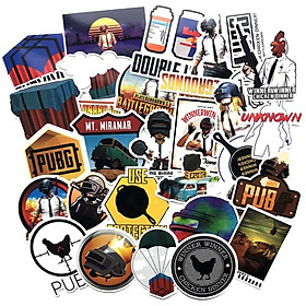 Set 30 sticker PUBG hình dán có ép lụa
