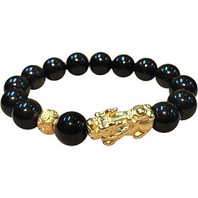 Vòng tay phong thủy nữ đá thạch anh đen MS54