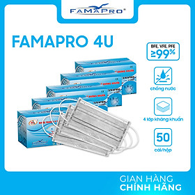 - Khẩu trang y tế 4 lớp kháng khuẩn Famapro 4U