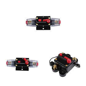 Manual Reset Circuit Breaker 12v/24v Car Boat Audio Fuse Holder 50/60/80A 3pcs