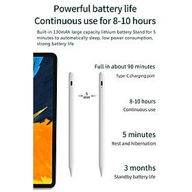 Phù hợp với iPad Pencil Bút cảm ứng Bluetooth Fit cho iPad Pen 2022 2021 2020 2019 2018 Air 5 Bút vẽ màn hình cảm ứng