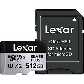 Mua Thẻ nhớ microSD Lexar Silver Plus 128GB/ 256GB/ 512GB U3 A2  tốc độ đọc 205Mb/s - Hàng chính hãng