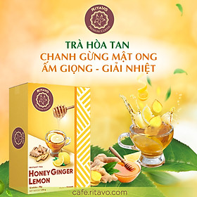 Trà hòa tan chanh gừng mật ong ấm giọng tăng sức đề kháng