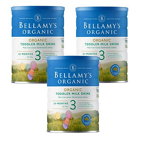 3 Lon Sữa Bột Bellamy's Organic Số 3 (900g)