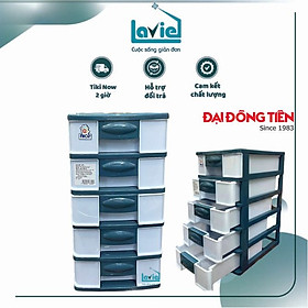 Mua Tủ  tủ nhựa  tủ nhựa đa năng 5 ngăn đựng đồ để bàn tiết kiệm không gian 100% nhựa PP Đại Đồng Tiến an toàn sức khỏe