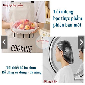 Mua COMBO 10 TÚI 100 Màng Bọc Thực Phẩm Có Chun Co Dãn Tái Sử Dụng(1 TÚI 100 CÁI)