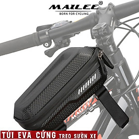 Túi đựng cho xe đạp leo núi chống thấm nước YA-287-BS (Dung tích 1.2L) chất liệu EVA vỏ cứng gắn phía trước sườn xe đạp Mai Lee