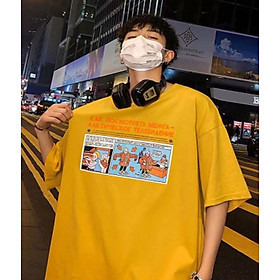 Áo T-shirt nam, cộc tay, hình ngộ nghĩnh, tay lỡ, phong cách Hàn Quốc, dễ kết hợp, phù hợp cho mùa hè TA178