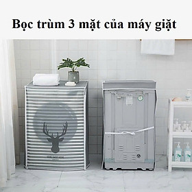 Bạt Áo Trùm Máy Giặt Cửa Trên, Cửa Ngang Vải Dù Siêu Dày, Chống Thấm Nước, Không Phai Màu - (Giao Màu - Họa Tiết Ngẫu Nhiên) - Cửa Ngang 60*56*83cm