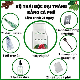 Bộ Thải Độc Đại Tràng Bằng Cà Phê Hữu Cơ - Liệu Trình 21 Ngày (Coffee Enema), 21 túi lọc