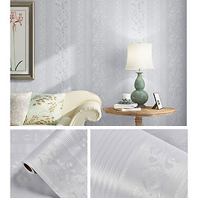 Decal Giấy Dán Tường Vân Nổi Kẻ Sọc Cao Cấp Trắng, Xanh, Hồng, Vàng