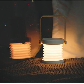 Mua Đèn để bàn dạng lồng xếp gọn chất liệu gỗ phong cách Nhật Bản