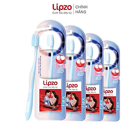 Combo 3 Bàn Chải Đánh Răng LIPZO Flex Khay Công Nghệ Lông Chỉ Tơ Nha Khoa Dành Cho Người Lớn