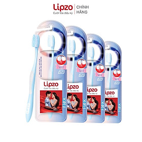 Combo 5 Bàn Chải Đánh Răng LIPZO Flex Khay Công Nghệ Lông Chỉ Tơ Nha Khoa Dành Cho Người Lớn