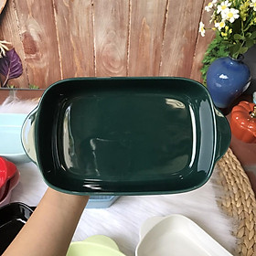 Mua Khay sứ Nướng bánh Khay chữ nhật  chịu nhiệt  8 màu (HomeMy Store)