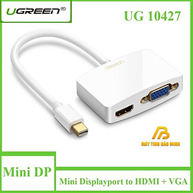 Cáp Mini DisplayPort to VGA + HDMI Ugreen 1042 - Hàng chính hãng