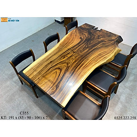 Mua Bàn Cafe Gỗ Me Tây  Bàn Sân Vườn Gỗ Me Tây  Bàn Gỗ Me Tây Nguyên Tấm Dài 1 91m Rộng 1 06m Dày 7cm