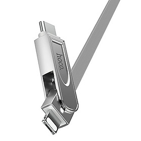Mua Cáp Sạc 3 Đầu Cao Cấp Hoco U24 Lightning/Micro USB/ Type-C (1m) - Hàng Chính Hãng