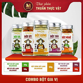 Combo Bột Gia Vị Sấy Lạnh Dalahouse - Bột Hữu Cơ Tự Nhiên Nguyên Chất