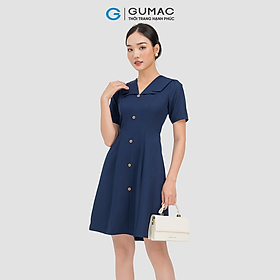 Đầm nữ dáng xòe có túi GUMAC DC07055 form chữ A trẻ trung, thanh lịch
