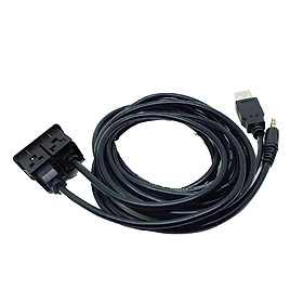 Car Dash Flush Mount USB Port 3.5mm AUX Extension Cable Cable Mounting Plate