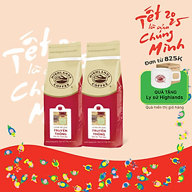 Combo 2 Túi Cà Phê Rang Xay Truyền Thống Highlands Coffee 1Kg