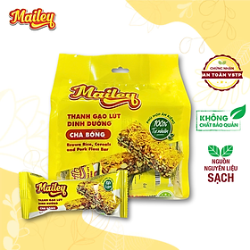 Thanh gạo lứt dinh dưỡng chà bông Mailey túi 180g 