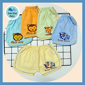 Combo 5 quần đùi cotton Màu Nhạt kiểu dáng thể thao cho bé trai, bé gái SS-TomTom002