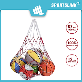 Túi lưới đan tay đựng bóng chuyên nghiệp sợi dù đan Sportslink (giao màu ngẫu nhiên)