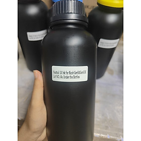  Mực in UV màu đen (BK), hàng nhập khẩu, ứng dụng in quảng cáo tương thích trên mọi chất liệu (nhựa, gỗ, thủy tinh, mica), dung tích chai 1 lít cho đầu in Epson I3200 DX5
