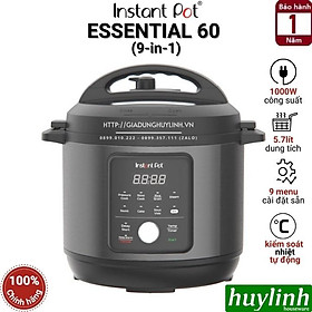 Mua Nồi áp suất điện tử đa năng Instant POT ESSENTIAL 60 - 9-in-1 - 5.7 lít - Hàng chính hãng