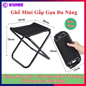 Ghế mini gấp gọn kunbe phù hợp du lịch dã ngoại cắm trại câu cá đợi chờ tàu xe