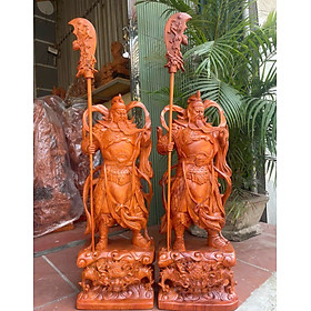 Mua Tượng quan công trấn ải bằng gỗ hương đá kt cao 80×29×19cm