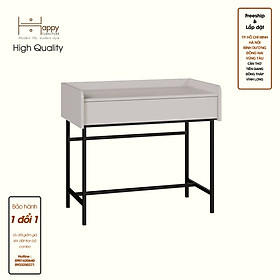 [Happy Home Furniture] LAVIA, Bàn trang điểm 1 ngăn kéo - chân sắt, 90cm x 50cm x 80cm ( DxRxC), BAN_085