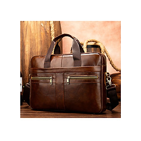 Cặp công sở nam da bò thật BHM2019 vừa laptop 15inch