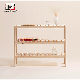 KỆ GỖ ĐA NĂNG XUẤT KHẨU 3 TẦNG SIZE 80CM - BENCH 3 FLOOR NATURAL