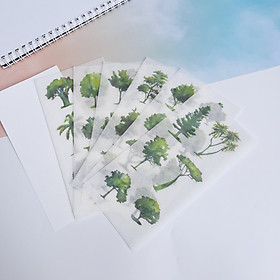 Bộ 6 Tấm Sticker Cây Xanh