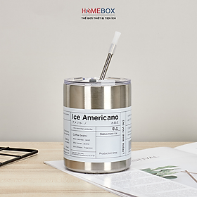 Mua Bình đựng nước giữ nhiệt inox 304 JYoohome - Ly cốc giữ nhiệt Iced Americano cao cấp không gỉ uống cà phê dùng văn phòng - Hàng Chính Hãng JYoohome