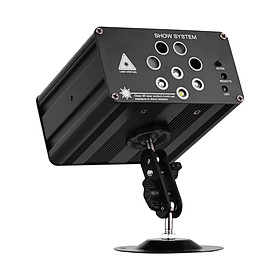 Muslady Stage Aurora Strobe Light 128 Combinations 8 Holes RGBW Sound Activated for Music Show DJ Stage Bar Club Outdoor
