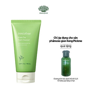Sữa Rửa Mặt Làm Sạch Chiết Xuất Trà Xanh Innisfree Green Tea Foam Cleanser 150mL